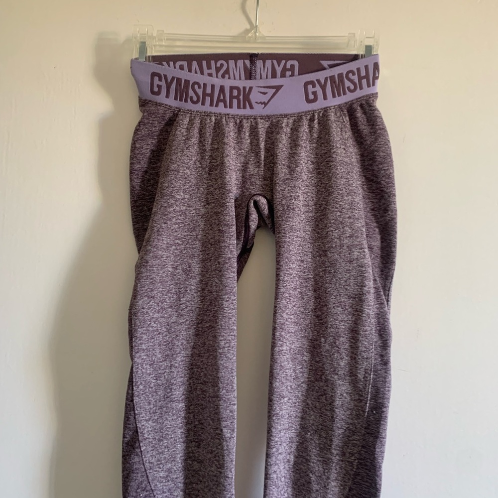 Gymshark Purple Flex Seamless Elastic Waist Mid Rise Logo Leggings size Small - Picture 2 of 5